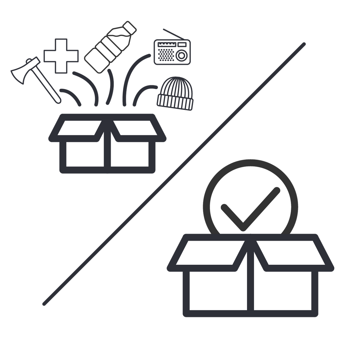 Crisis boxes and outdoor packages