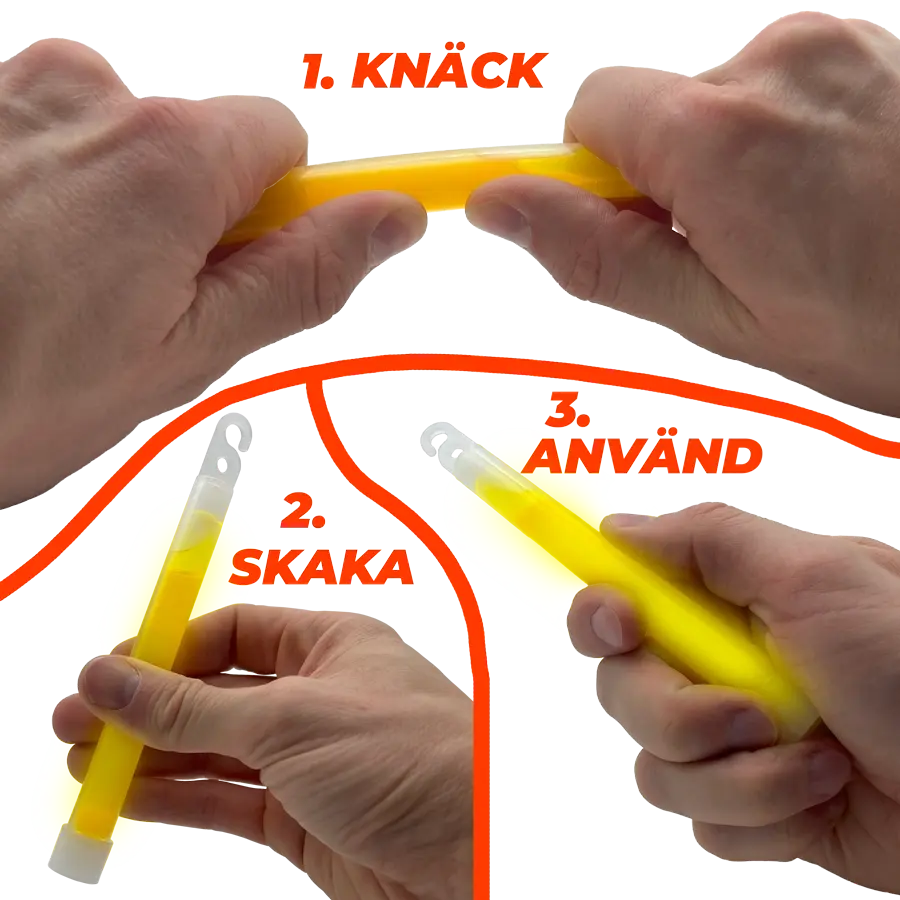 Taktiska lysstavar - 12 timmar (3-pack)