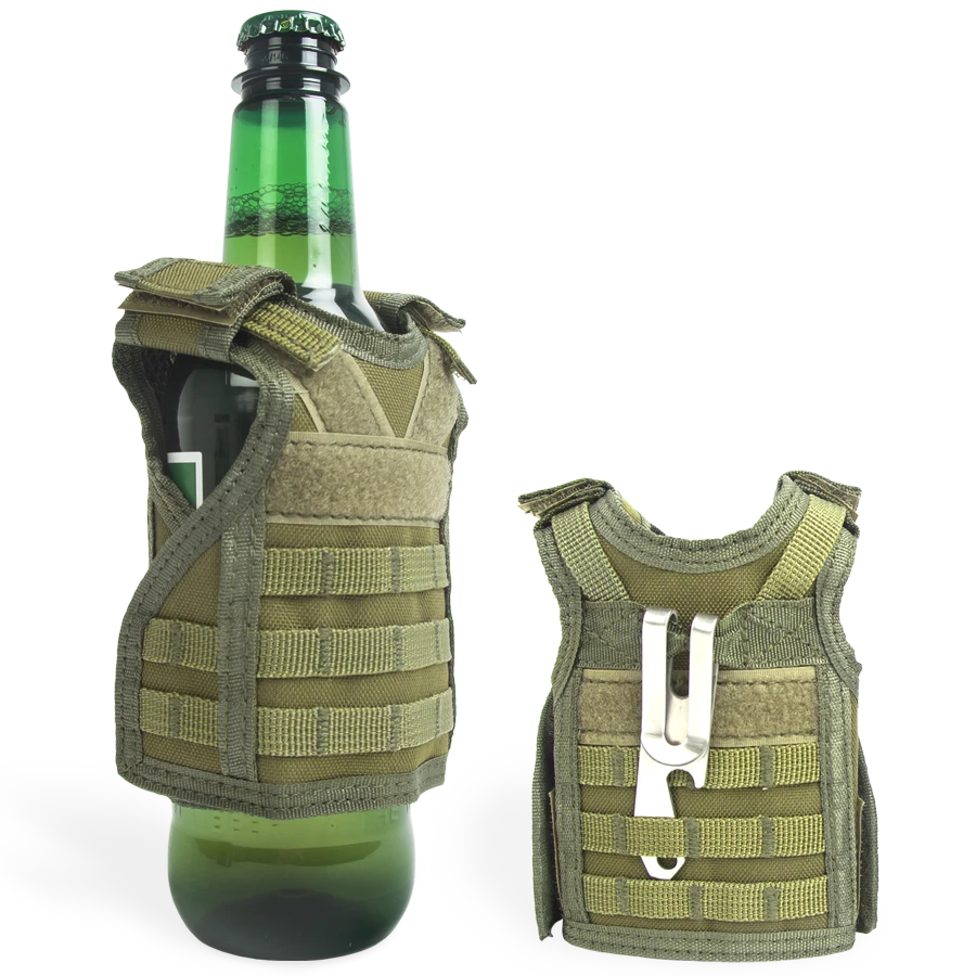 2-pack army-style beverage vest + bottle opener