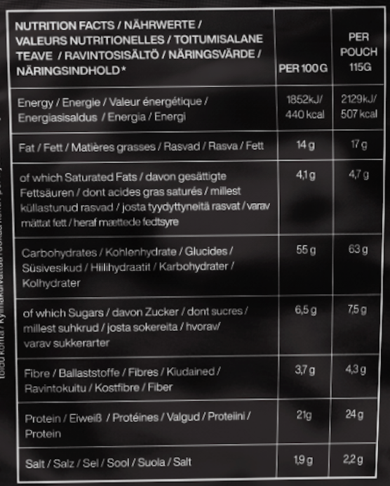 Tactical Foodpack Beef Pasta Bolognese