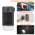 Elektrisk luftpump med powerbank och lampa (överskottsvara, klass 1)