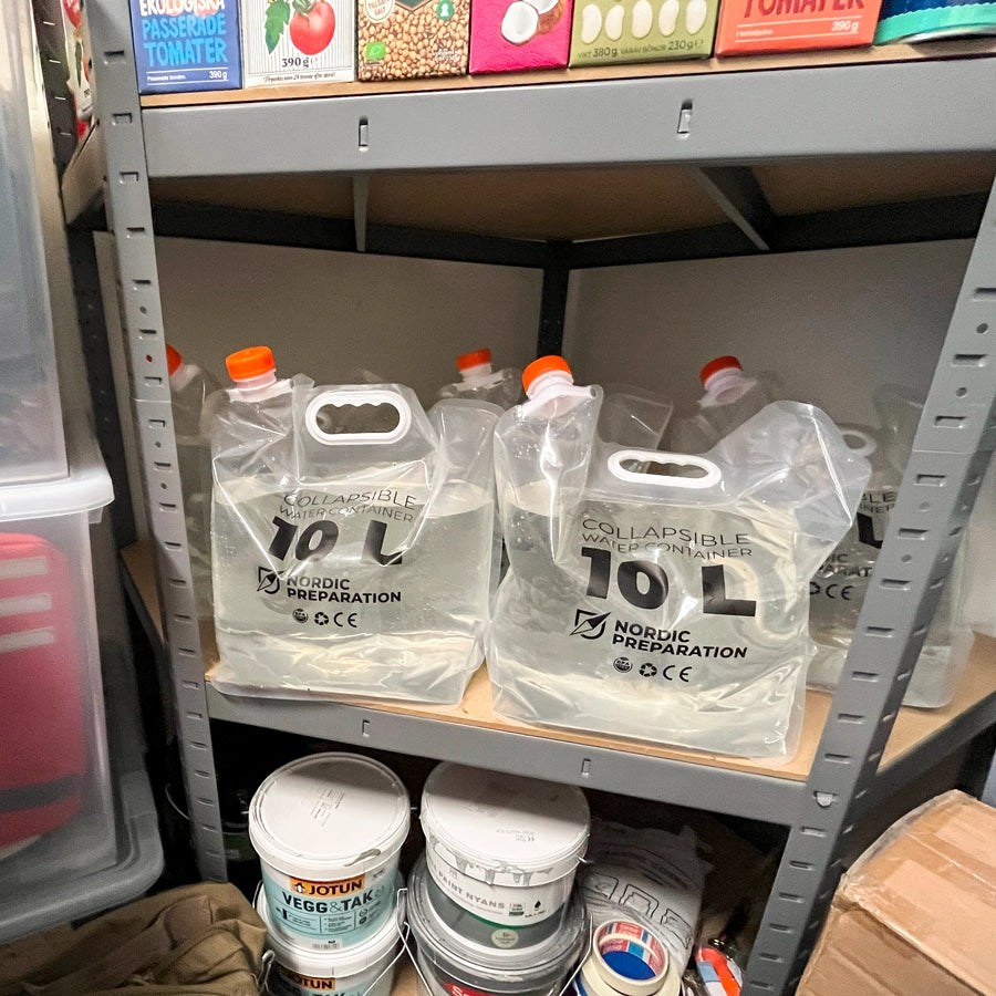 Hopfällbar vattendunk 10 liter, 5-pack