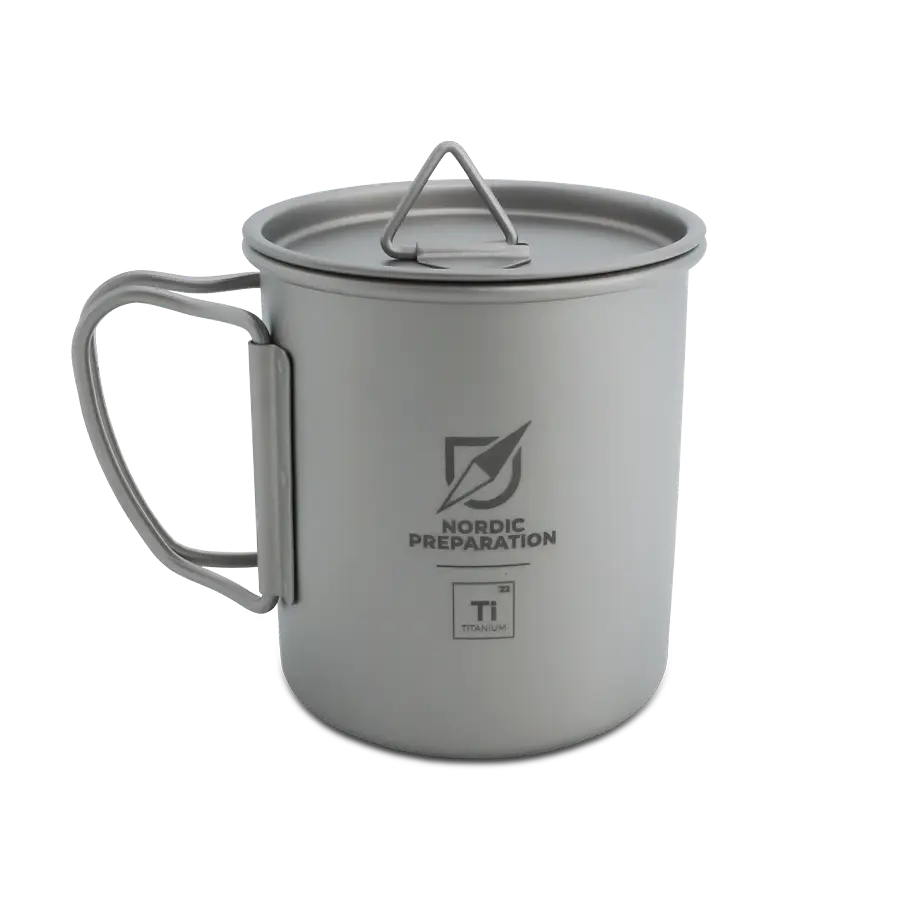 Titankopp med lock, 300 ml