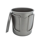 Titankopp med lock, 300 ml