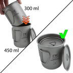 Titankopp med lock, 300 ml