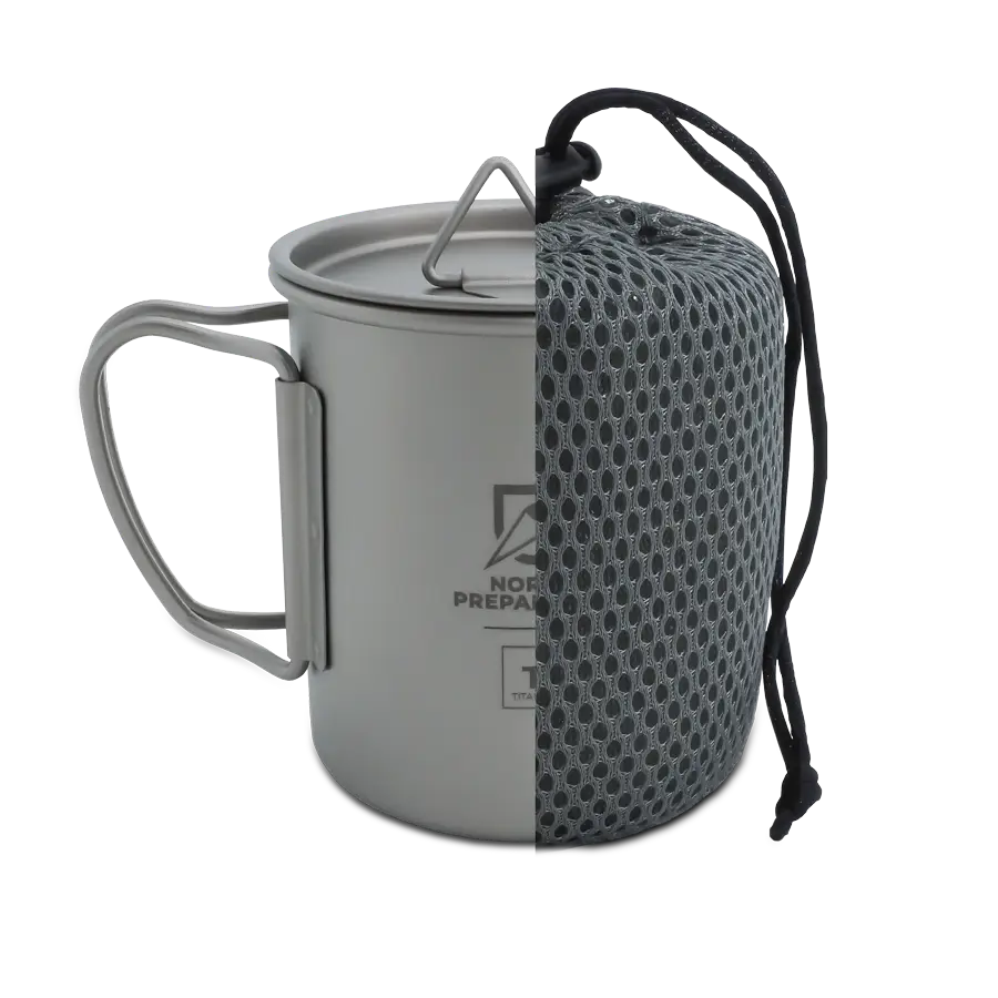 Titankopp med lock, 300 ml