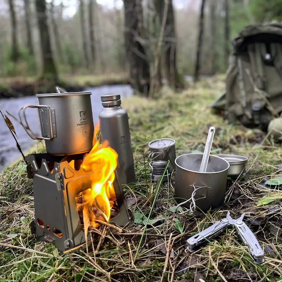 Titankopp med lock, 300 ml