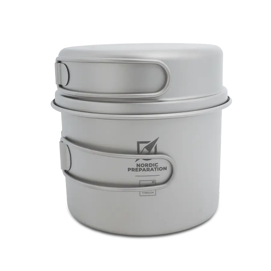 Titankastrull och -stekpanna, 1450 ml