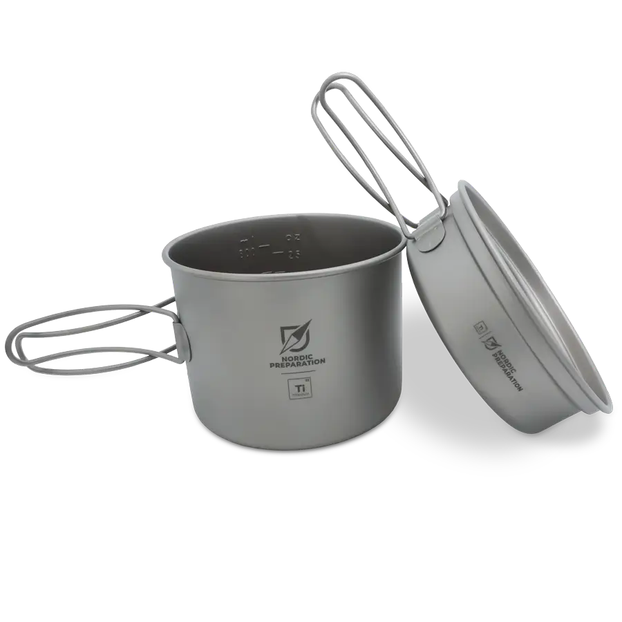 Titankastrull och -stekpanna, 1450 ml