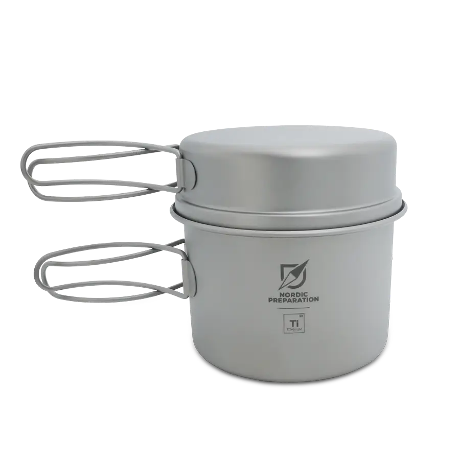 Titankastrull och -stekpanna, 1450 ml