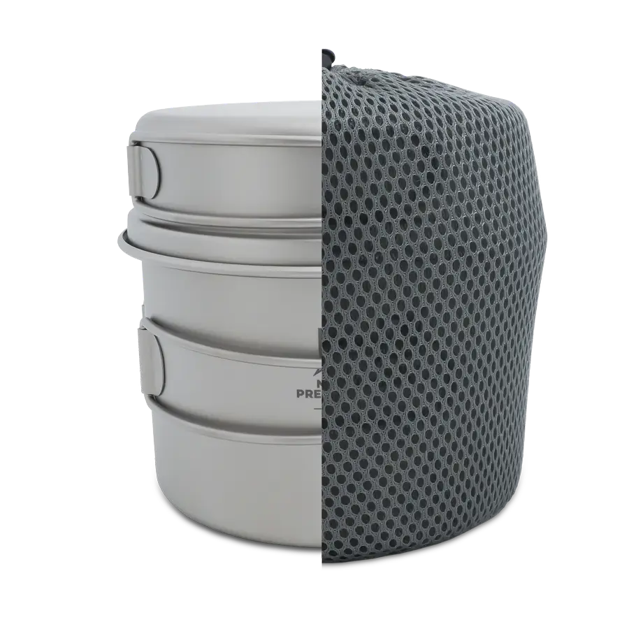 Titankastrull och -stekpanna, 1450 ml