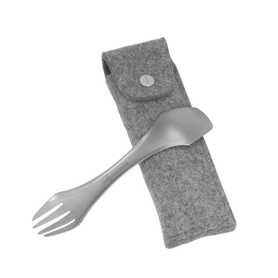 Titanspork med ullfodral