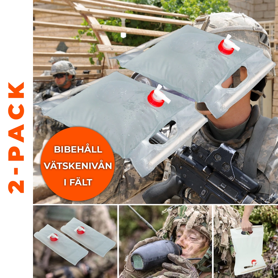 Hopfällbar vattendunk 5 liter 2-pack