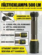 Fältficklampa 500 lm