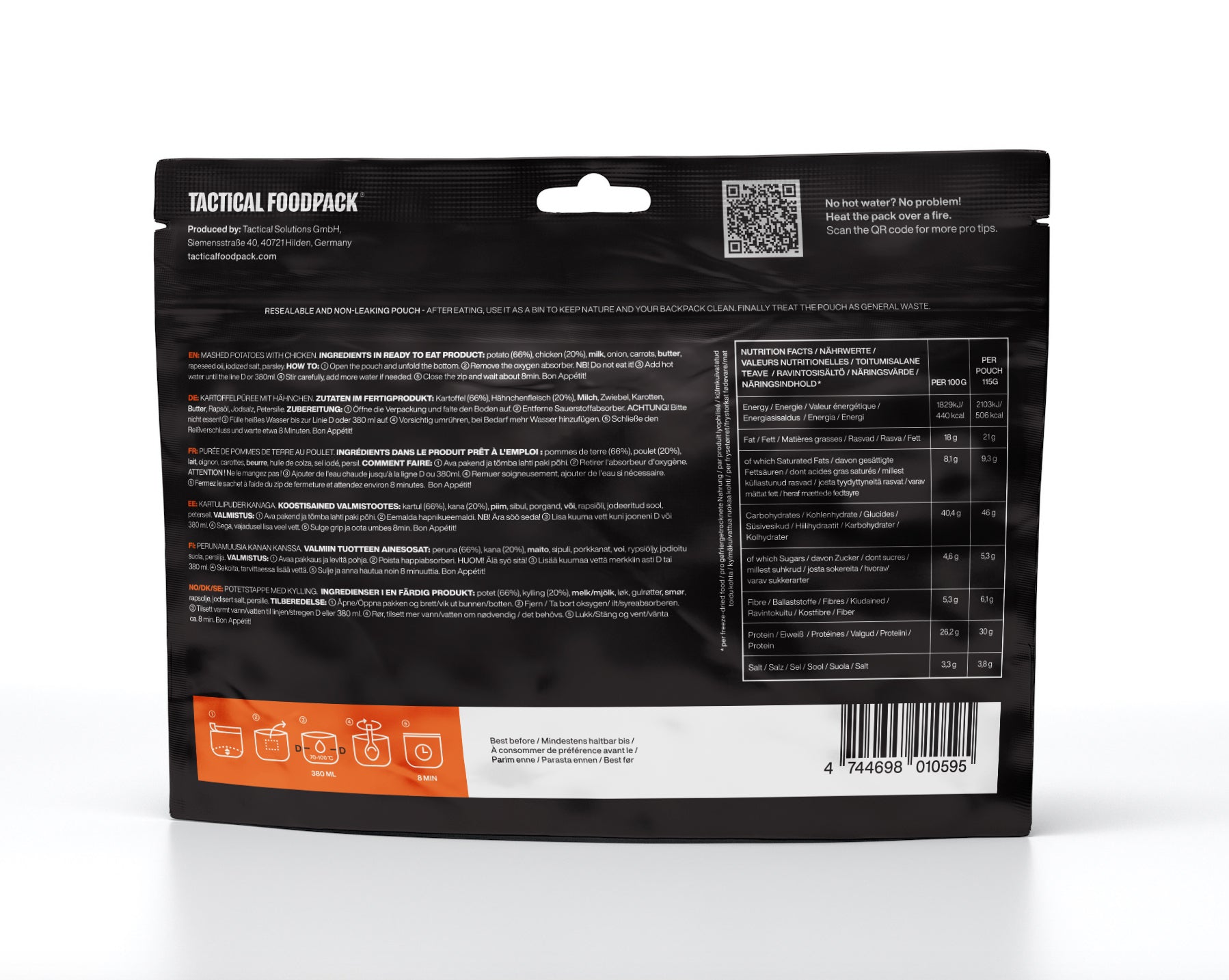 Tactical Foodpack Mashed Potatoes with Chicken