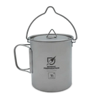 Titankopp med lock och hängare 750 ml