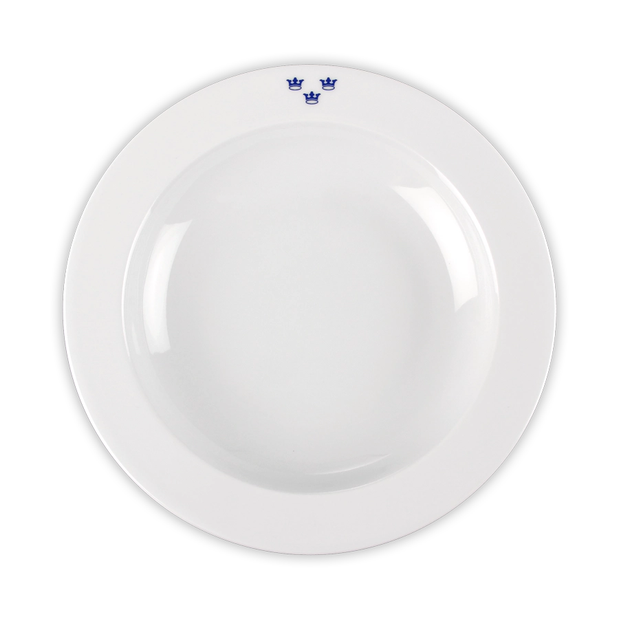 Mässporslin djup tallrik 23 cm 4-pack (överskottsvara klass 1)