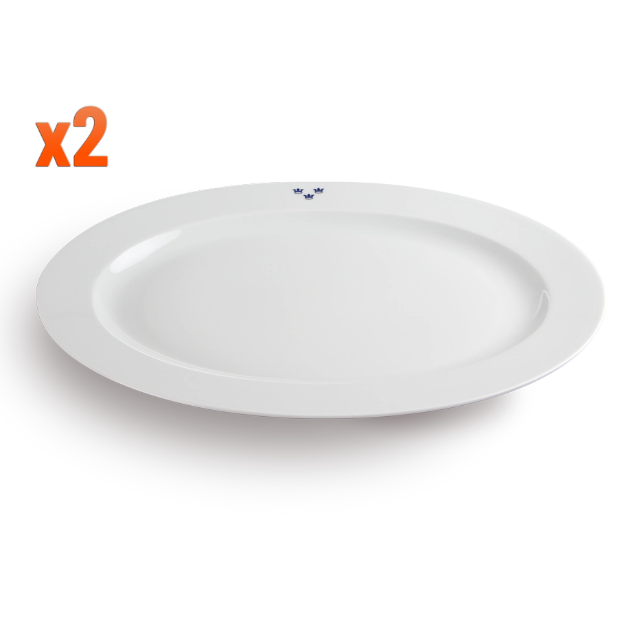 Mässporslin uppläggningsfat 24 cm 2-pack (överskottsvara klass 1)