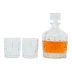 Whiskykaraff m/23 + två whiskyglas (överskottsvara, klass 1)