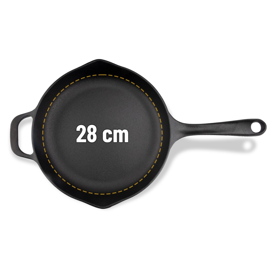 Gjutjärnsstekpanna 28 cm (överskottsvara, klass 1)