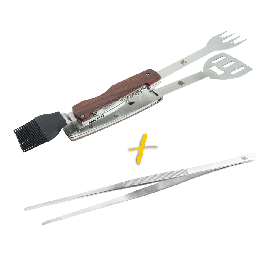 Grillmultiverktyg och pincett SKARPT LÄGE (överskottsvara, klass 1)
