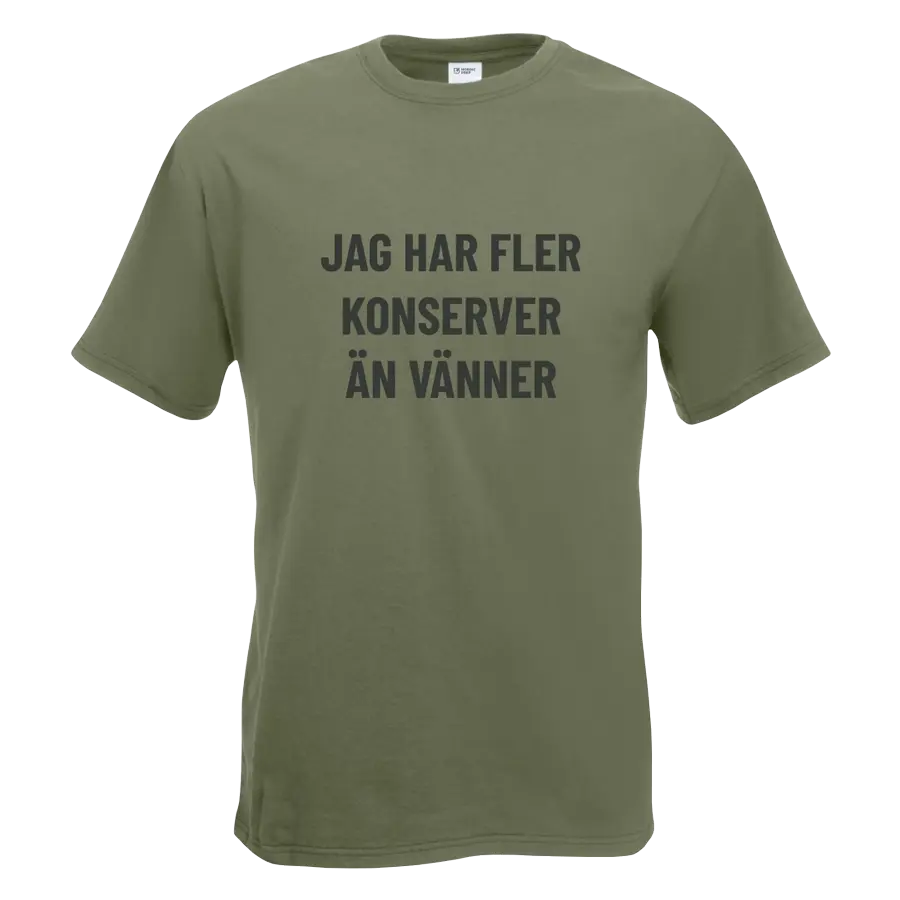 T-shirt Jag har fler konserver än vänner