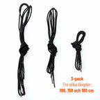 Skosnöre paracord 3-pack - 3 storlekar: 100, 150 och 180 cm (överskottsvara, klass 1)