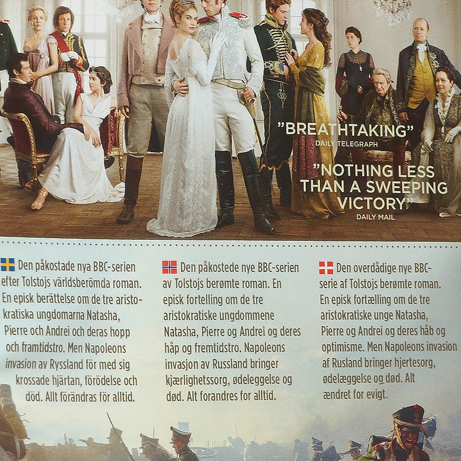 War and Peace. 3 skivor. Speltid: 374 min