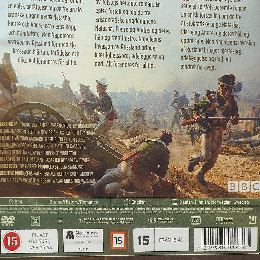 War and Peace. 3 skivor. Speltid: 374 min