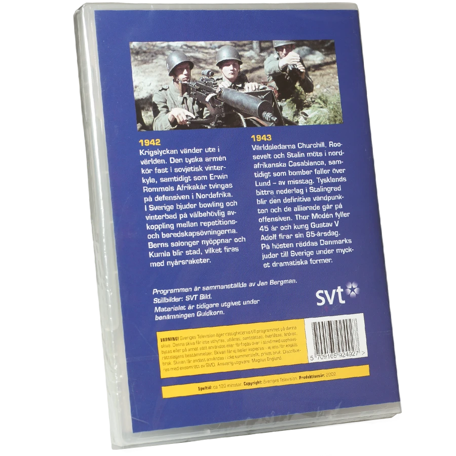 Sverige under anda världskriget - 1942 till 1943. Speltid: 120 min