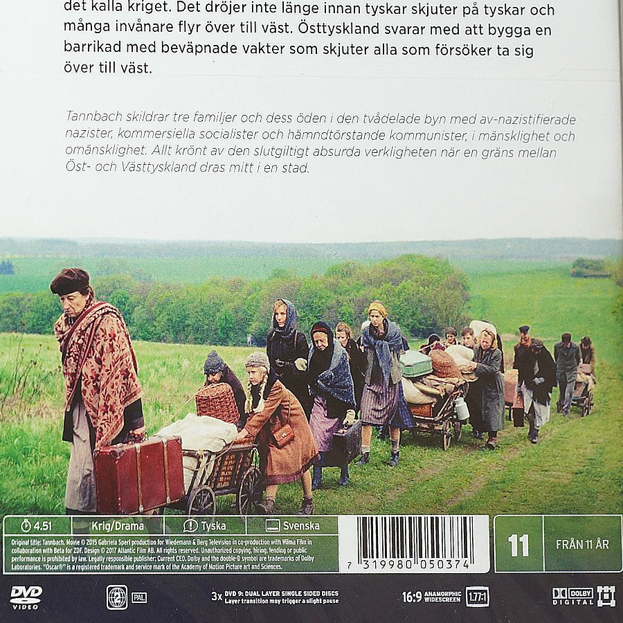 Tannbach - ett krigsöde, säsong 1. TV-serie, 3 skivor. Speltid: 291 min