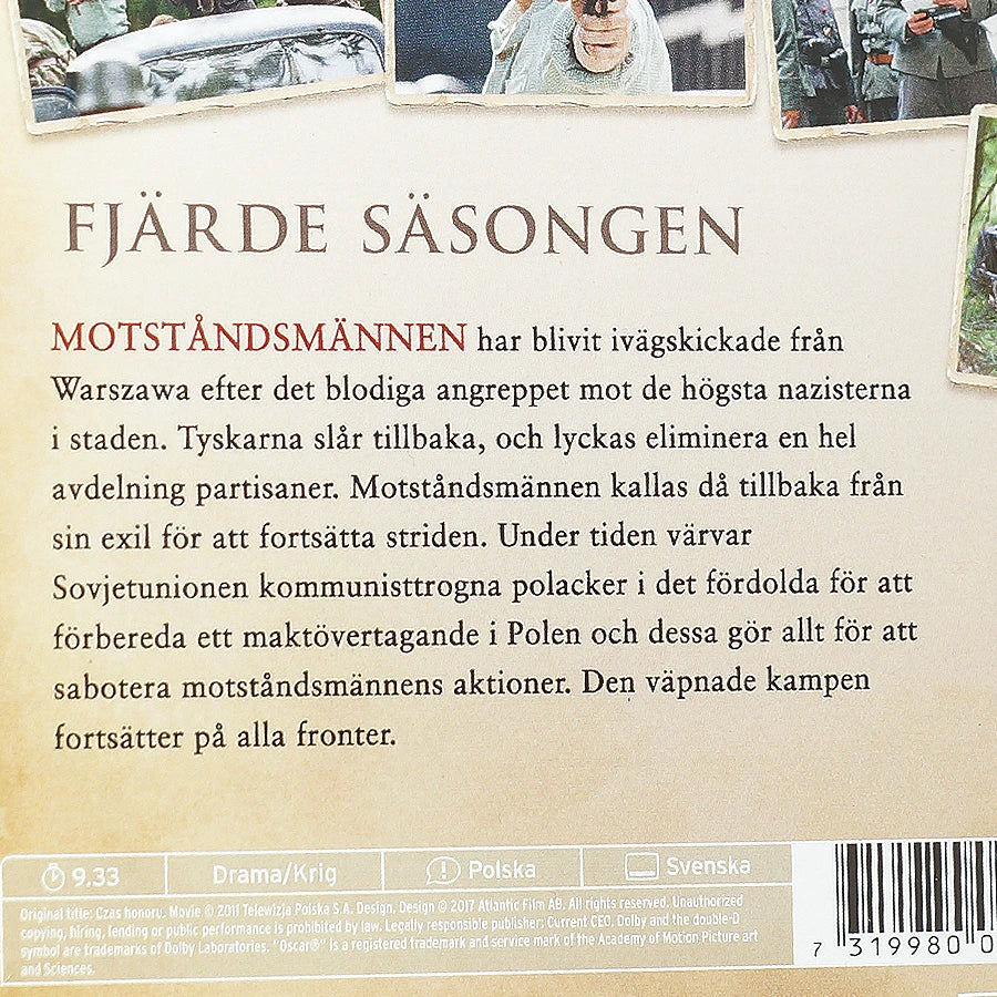 Motståndsmännnen - fjärde säsongen. Speltid: 9.33 timmar