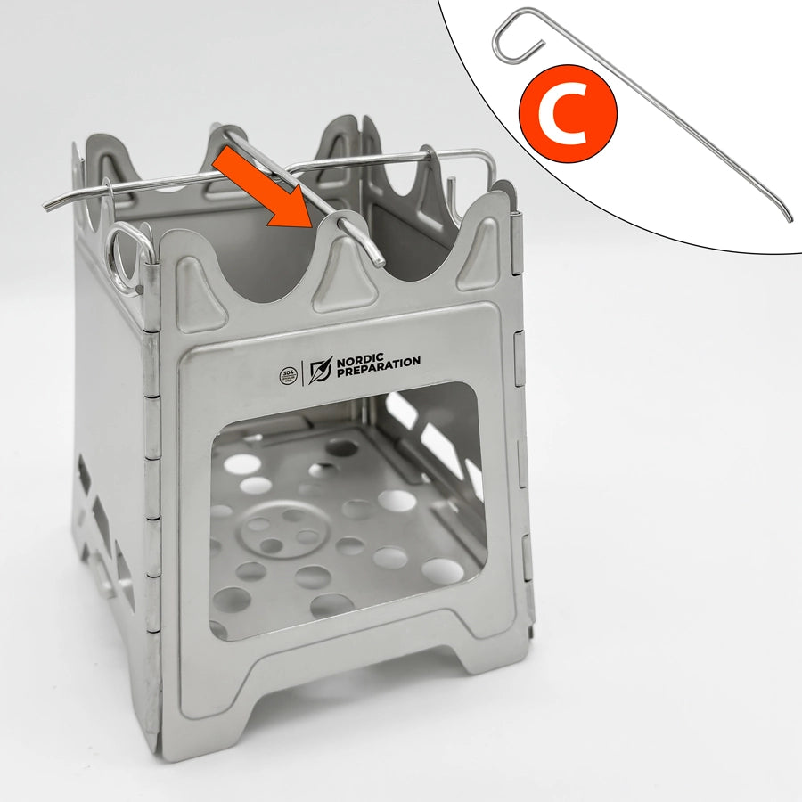 Stålvedkök M med gångjärn