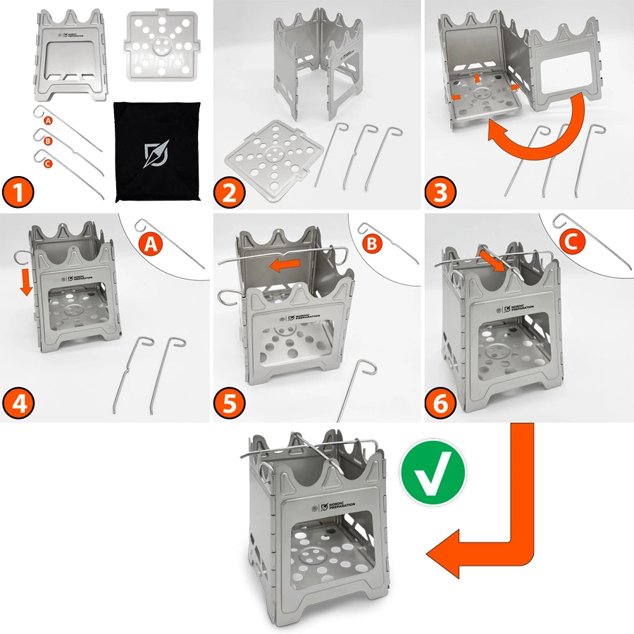 Stålvedkök M med gångjärn