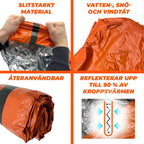 Nödsovsäck med nödvisselpipa