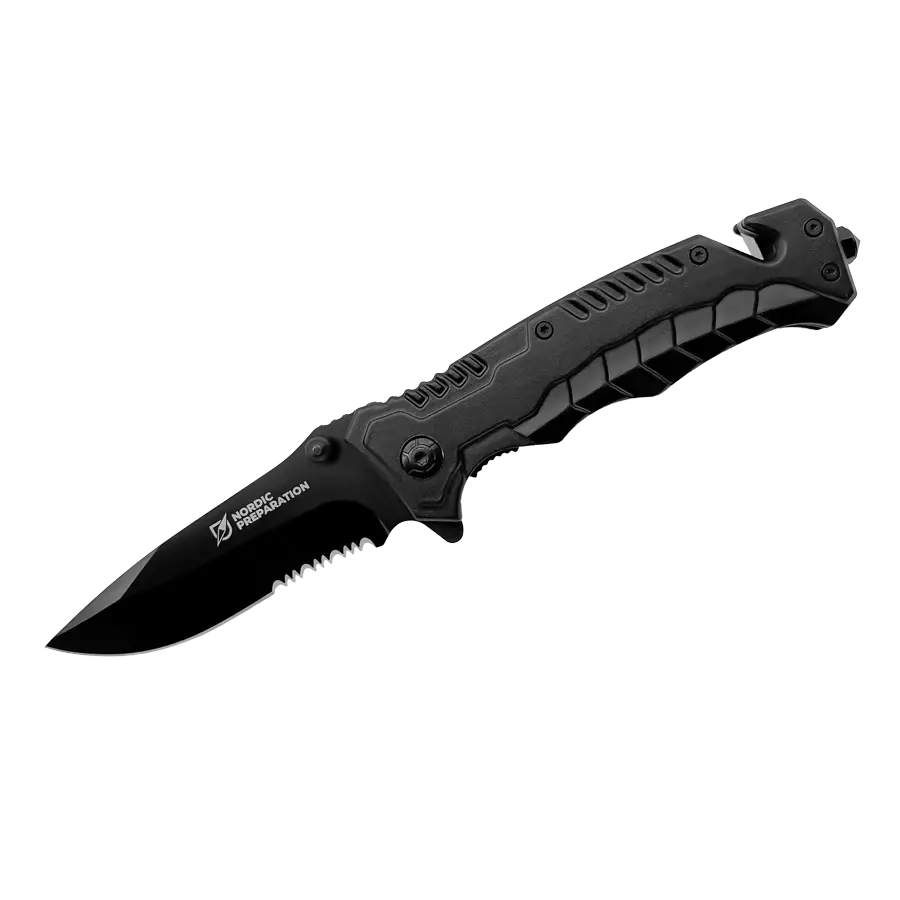 Fällkniv T9 med fönsterkross och bältesskärare