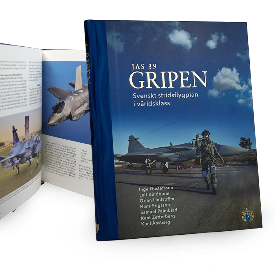 Inbunden bok om JAS 39 Gripen svenskt stridsflygplan