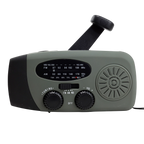 Nödradio med dynamovev, solceller och powerbank