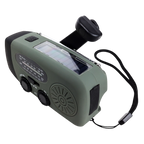 Nödradio med dynamovev, solceller och powerbank