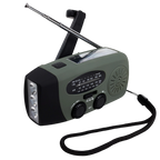 Nödradio med dynamovev, solceller och powerbank