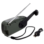 Nödradio med dynamovev, solceller och powerbank