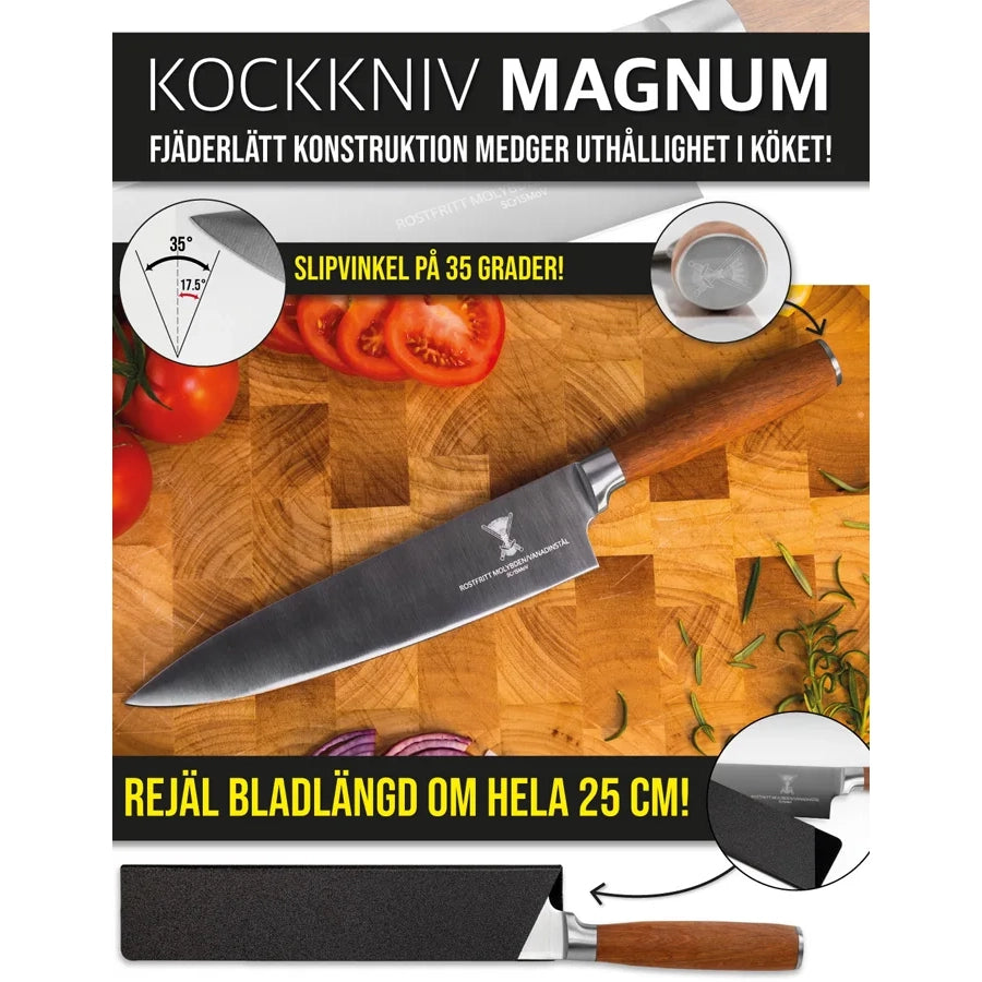 Magnum stainless steel chef's knife - Edge of Belgravia
