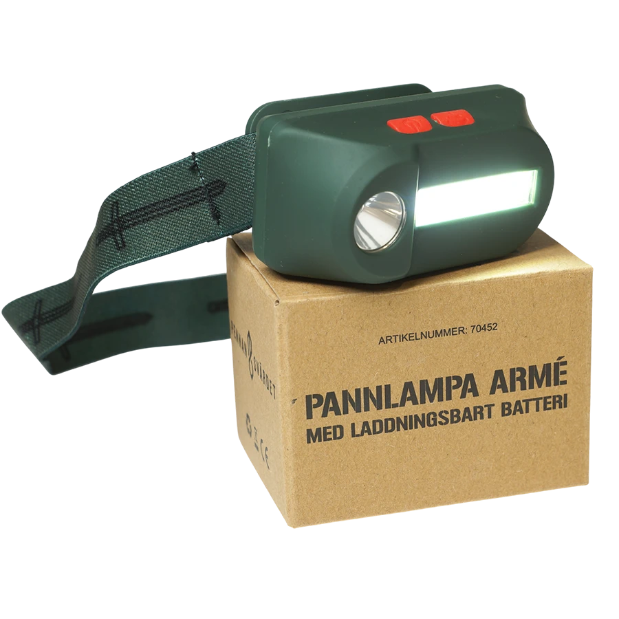 Pannlampa Armé med laddningsbart batteri