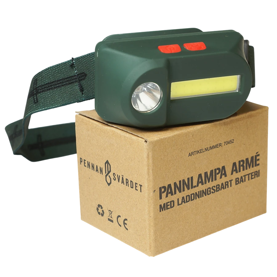 Pannlampa Armé med laddningsbart batteri