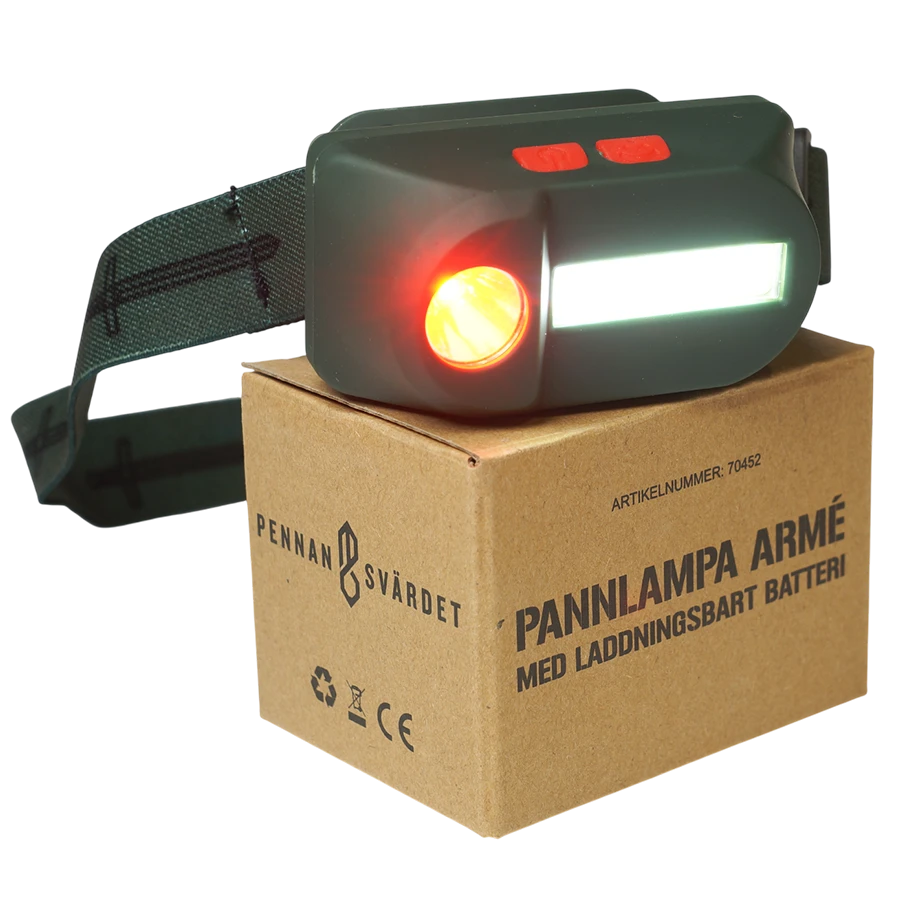 Pannlampa Armé med laddningsbart batteri