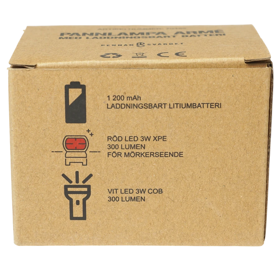 Pannlampa Armé med laddningsbart batteri